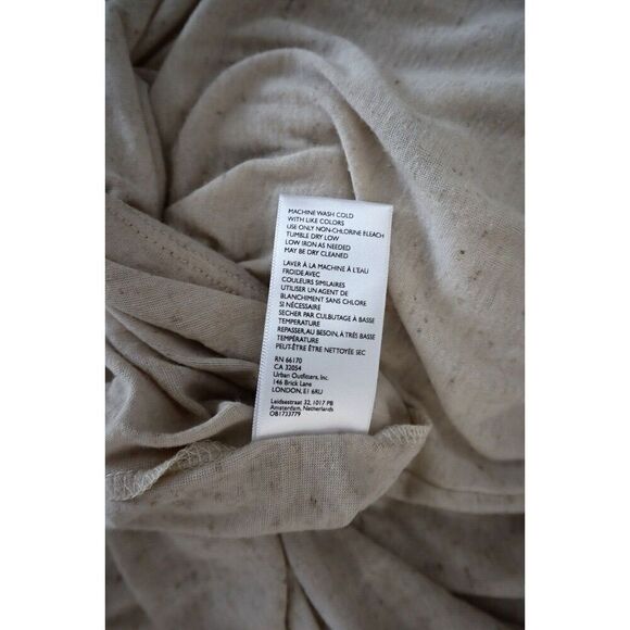 Free People Beach OB1733779 Women's Sz M Oatmeal Terrazo Linen Blend Maxi Dress - Picture 12 of 14